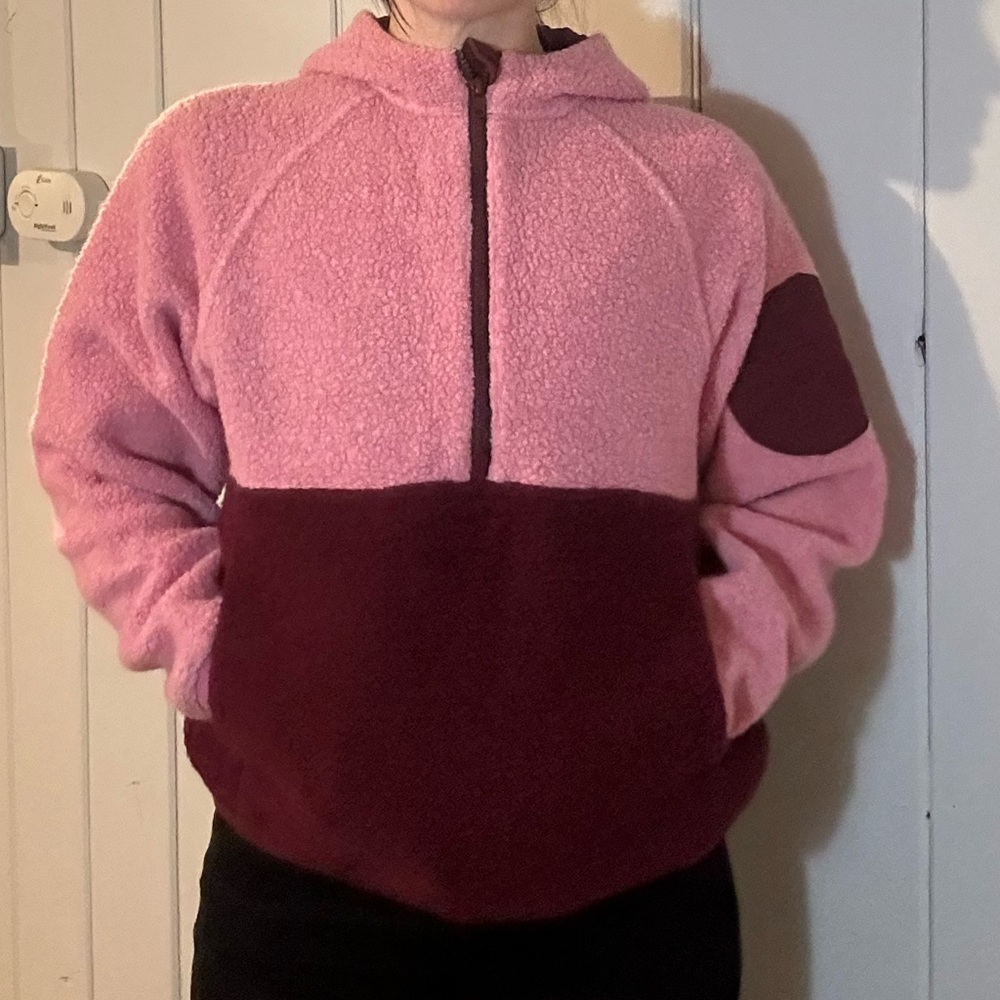 Outdoor Voices Megafleece Half-Zip Hoodie Jacket View 6
